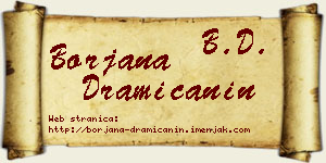 Borjana Dramićanin vizit kartica